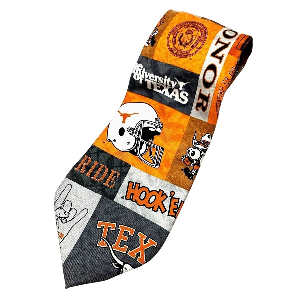 University of Texas Longhorns Necktie Hook 'em Coach Tie Gameday SEC College